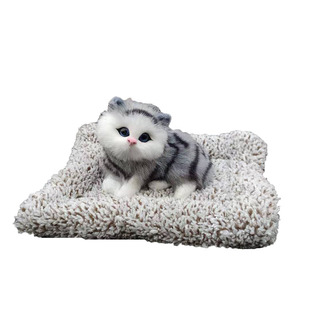 会叫活性炭仿真猫咪儿童玩具毛绒动物送女友节日礼物汽车家居摆件