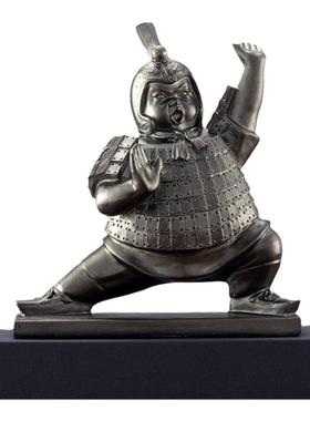 新中式风卫兵秦代书房橱窗摆件