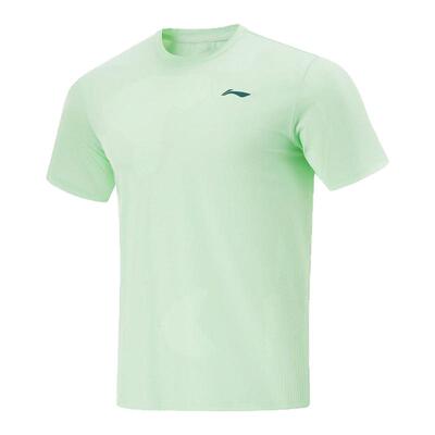 李宁正品健身系列男子反光排湿速干透气时尚运动短袖ATSV333-3