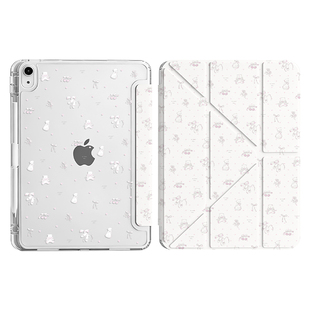 兴菲iPadAir7保护壳波点猫咪彩绘6适用苹果11代平板套全包软边亚克力2.0mm轻薄防弯防摔3Y折叠10.9英寸Pro/5