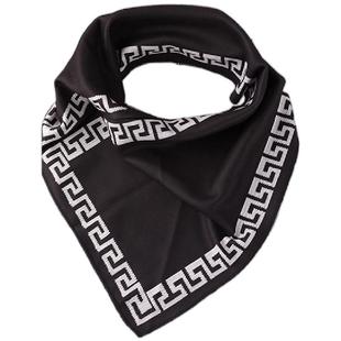 秋冬季针织围脖千鸟格男女通用保暖护颈假领套头脖套围巾三角巾