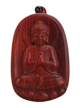 印度小叶紫檀红木挂件佛牌护身符