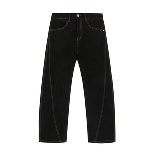 有志者UZIS美式弯刀牛仔裤男新款复古水洗休闲宽松运动长裤子肆意