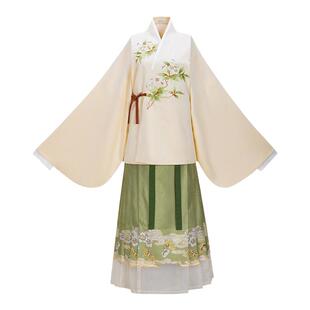 花朝记|酌月|定织仿妆花传统汉服|明制对穿交琵琶袖短袄马面裙