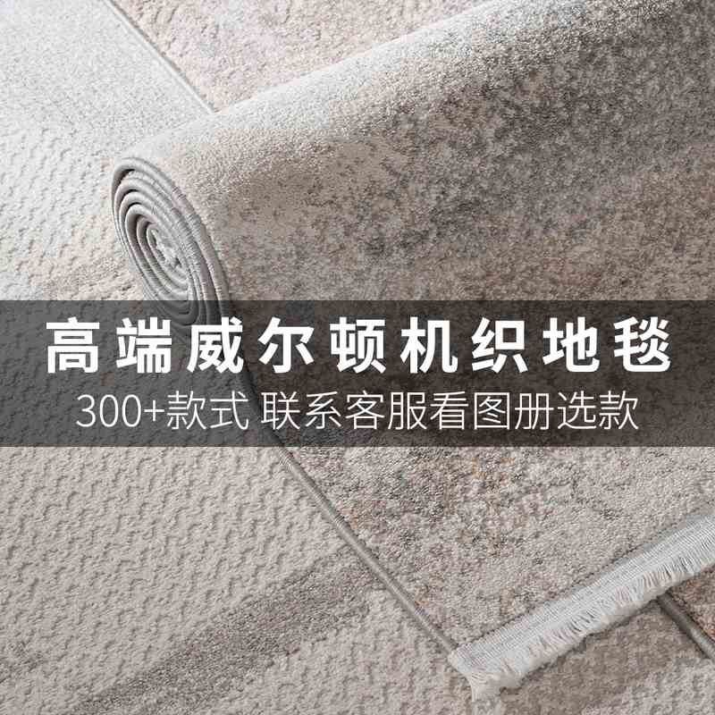 高定威尔顿机织客厅无甲醛地毯轻奢高级沙发茶几毯家用简约无夹胶