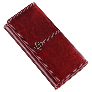 钱包女士长款大容量手拿包高级感多功能时尚简约钱夹女款三折皮夹