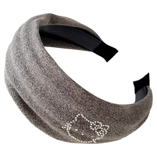 儿童发箍女童可爱Kitty猫烫钻头箍高颅顶宽边发卡甜美防滑发饰