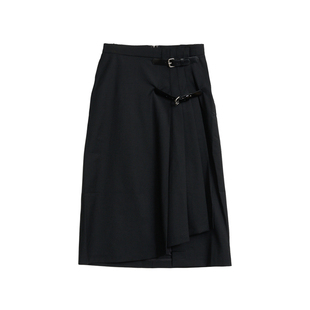 pushBUTTON秋冬款女士羊毛混纺不规则气质半身裙银泰百货 301596