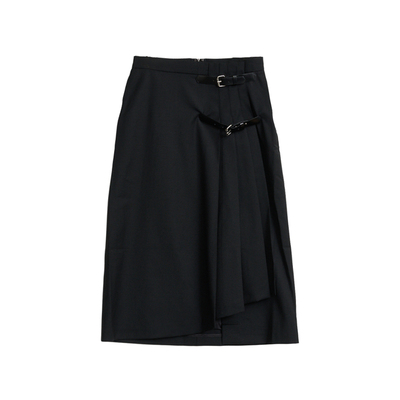 pushBUTTON秋冬款女士羊毛混纺不规则气质半身裙银泰百货 301596