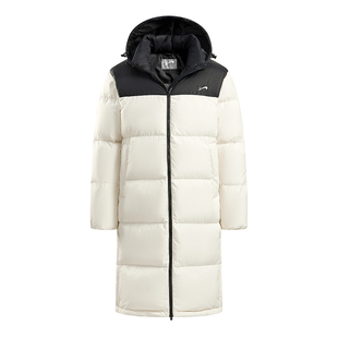 贵人鸟中长款羽绒服男款2025年冬季拼色棉袄男士保暖棉服情侣上衣