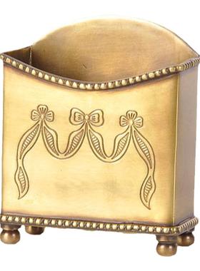 印度复古立式纸巾架餐厅黄铜摆件