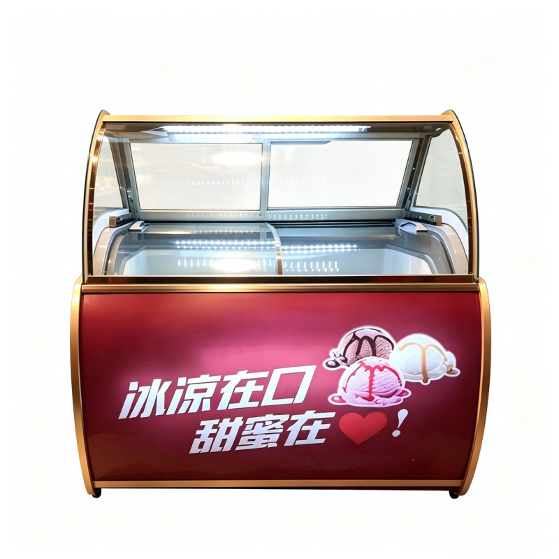 豪华挖球硬冰淇淋展示柜冰激凌柜