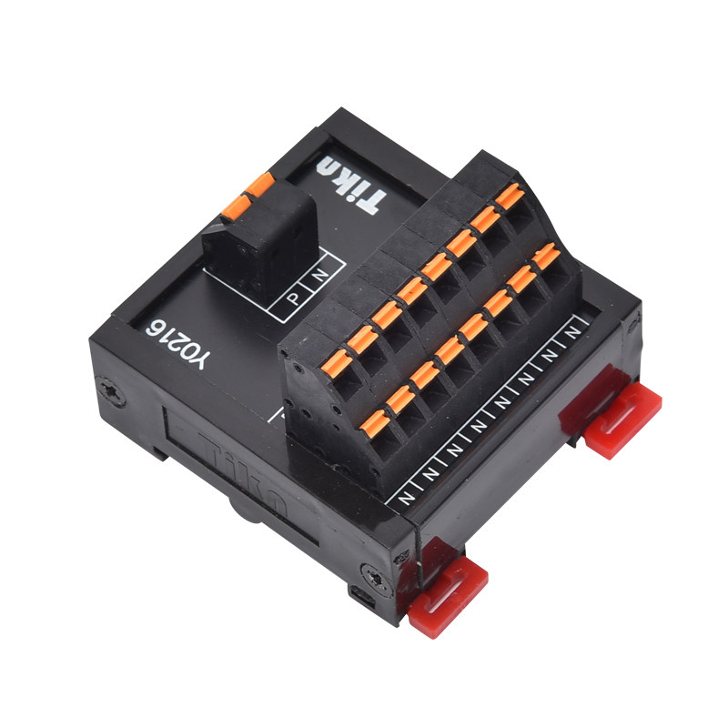 PLC传感器端子台4-16路NPN/PNP接近光电开关2/3线输入端子台TS081