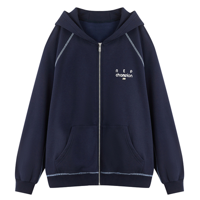 NEVEREMPTY运动连帽卫衣开衫男