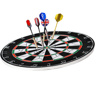 专业飞镖盘套装加厚双面植绒针式飞镖靶团建十环18寸飞标比赛家用