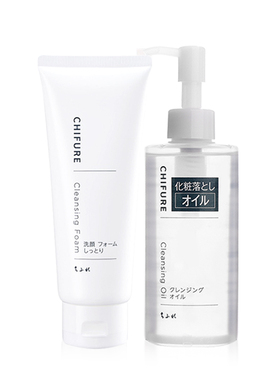 CHIFURE千肤恋千妇恋千肤恋保湿洁面乳150g+卸妆油220ml组合装