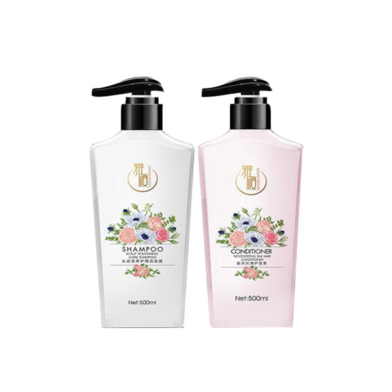 雅顺持久留香去头屑控油洗发水滋养干枯顺滑护发素套装500ml