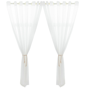 竖百叶梦幻帘纱帘透光窗纱2025年网红飘窗窗帘幻影纱客厅白色日式