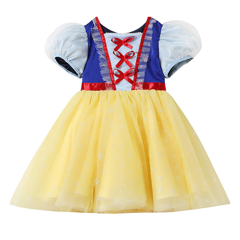 女童白雪公主裙子夏装2026新款儿童冰雪奇缘小女孩爱莎礼服连衣裙