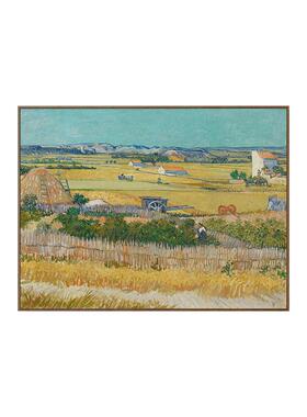复古客厅装饰画中古风玄关柜挂画