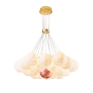 月球吊灯客厅餐厅吊灯设计师现代简约网红星球灯儿童房间卧室主灯