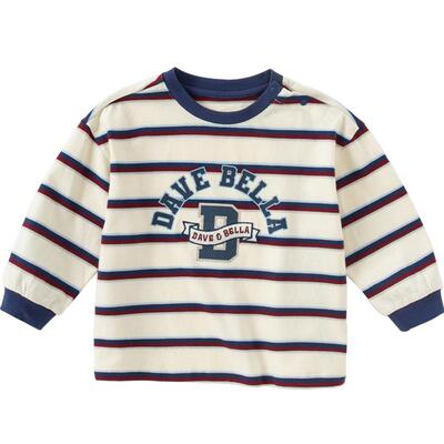 戴维贝拉男童长袖T恤条纹