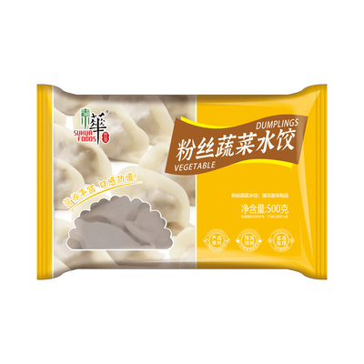 素华粉丝蔬菜素水饺500g佛家可食