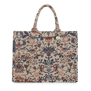 下酒话DrinKing帆布刺绣托特包女2025新款时尚通勤大容量单肩大包