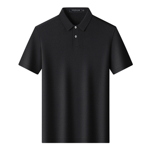 雅戈尔男士短袖polo衫夏季新款中年商务休闲针织亚麻透气翻领t恤