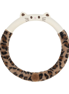 冬季毛绒方向盘套保暖防滑小猫