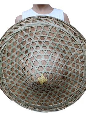 竹编斗笠帽双层防雨舞蹈道具