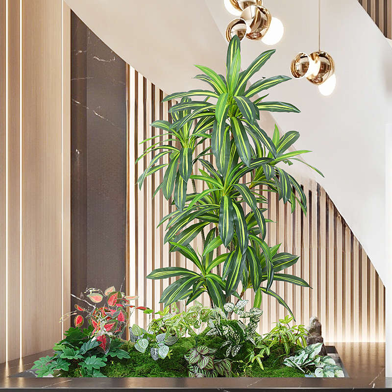 仿真绿植造景组合装饰树橱窗假植物景观造景树旅人蕉室内客厅摆件