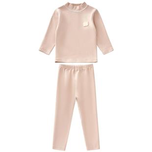 欧孕儿童保暖内衣套装半高领加厚宝宝秋衣秋裤纯棉男女童A类睡衣