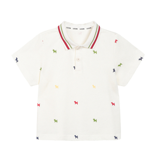 小O爸男婴童 男宝宝长袖满印PoloT恤2026新款春秋婴儿短袖春装