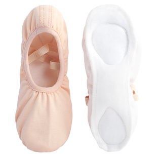 加绒舞蹈鞋冬季女童跳舞鞋子肉色中国舞体操鞋芭蕾舞蹈软底练功鞋