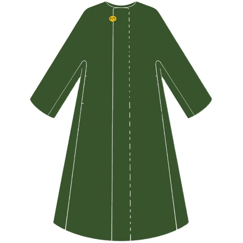 听旬不知雪秋冬新品汉服女改良唐圆领茧型阔版纯羊毛大衣长款外套