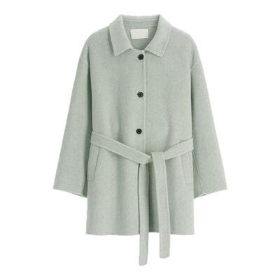 冬季韩式甜美羊毛呢外套女装宽松