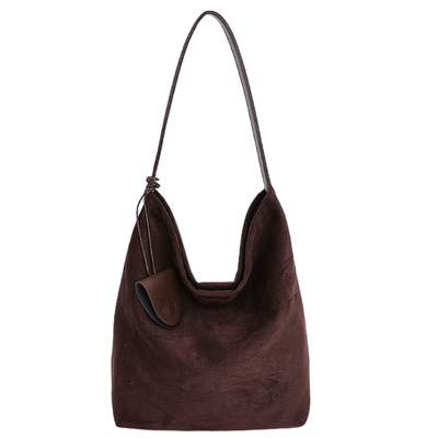 LAOYJA麂皮绒通勤上班单肩托特包