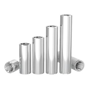 304不锈钢加长厚高圆螺母通丝连接螺帽柱丝杆接头焊接高压螺丝帽