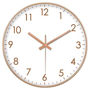 钟表挂钟客厅家用时尚挂表静音北欧石英时钟现代简约表挂墙免打孔