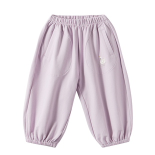 嫚熙儿童灯笼裤丝柔果棉春夏季宽松透气男女童束脚卫裤高弹运动裤