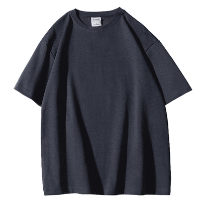 300g重磅短袖t恤男高级灰肌理棉