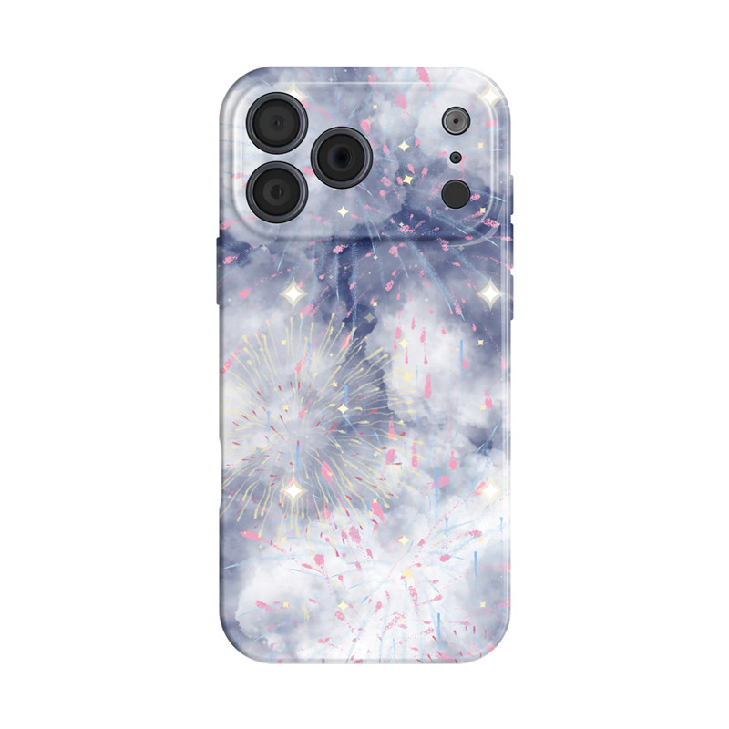 云烟~粉色烟花ins适用苹果17promax手机壳iphone16华为pura70小米15艺术opporeno14荣耀400小众iqoo13红米k90