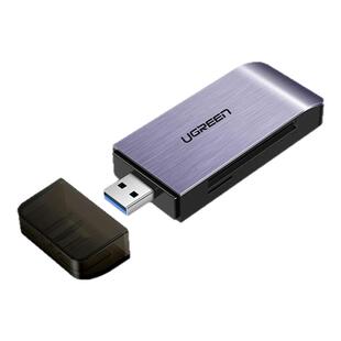 绿联usb3.0高速读卡器sd/cf千tf卡ms四合一多功能转换器电脑车载小型迷你u盘一体内存大卡通用佳能单反照相机