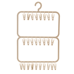 家用多夹子衣架收纳多功能学生儿童挂内衣内裤宿舍袜架晾袜子神器