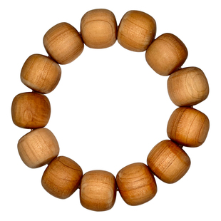 老型珠扁柏文玩香木佛珠手串天然高油柏木老料念珠手链崖柏兄弟料