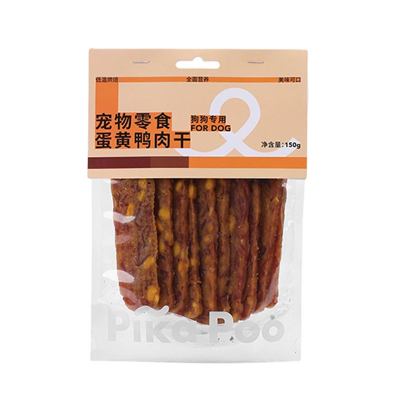 匹卡噗蛋黄鸭肉干狗狗零食原切泰迪金毛宠物纯肉营养训练奖励零食