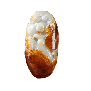 和田玉籽料貔貅如意手把件新疆玉器招财神兽玉石挂件把玩件