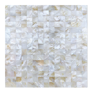 20密拼浅油花天然贝壳马赛克卫生间瓷砖吧台客厅背景墙自粘墙贴