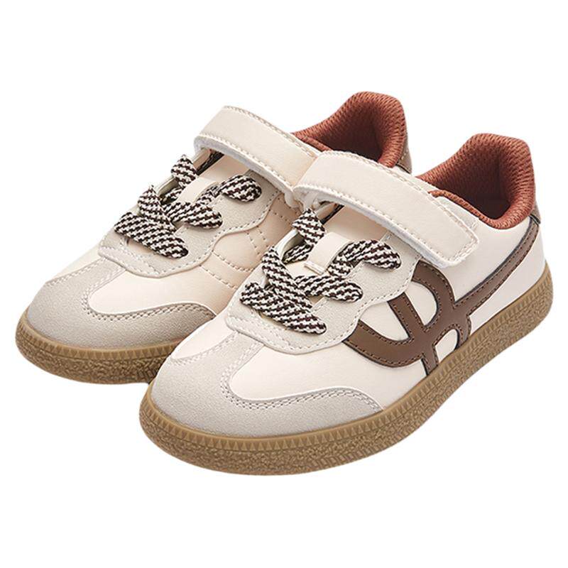 巴拉巴拉童鞋儿童板鞋复古德训鞋男童女童鞋子2025秋季新款休闲鞋